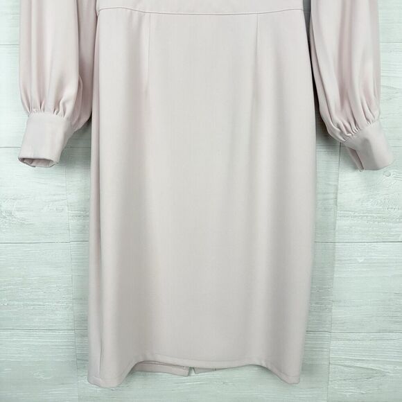Rachel Parcell Womens S Madison Ave Sheath Dress Puff Sleeves Fitted Pastel Pink - Picture 5 of 16